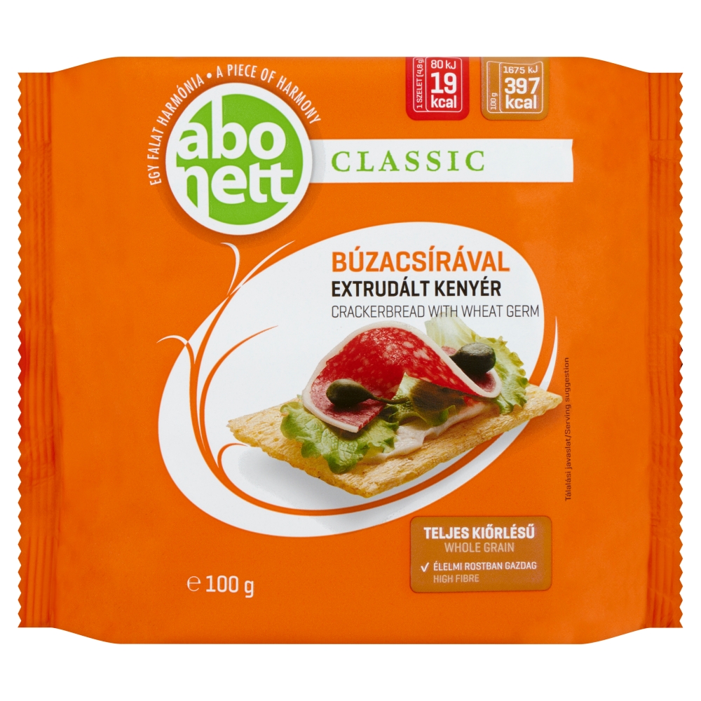 Abonett extrudált kenyér, búzacsírával